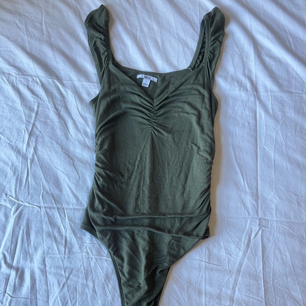 Bar III Olive Green Bodysuit Tank